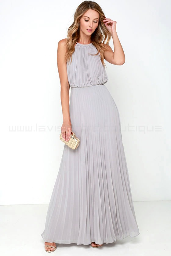 light grey maxi dress