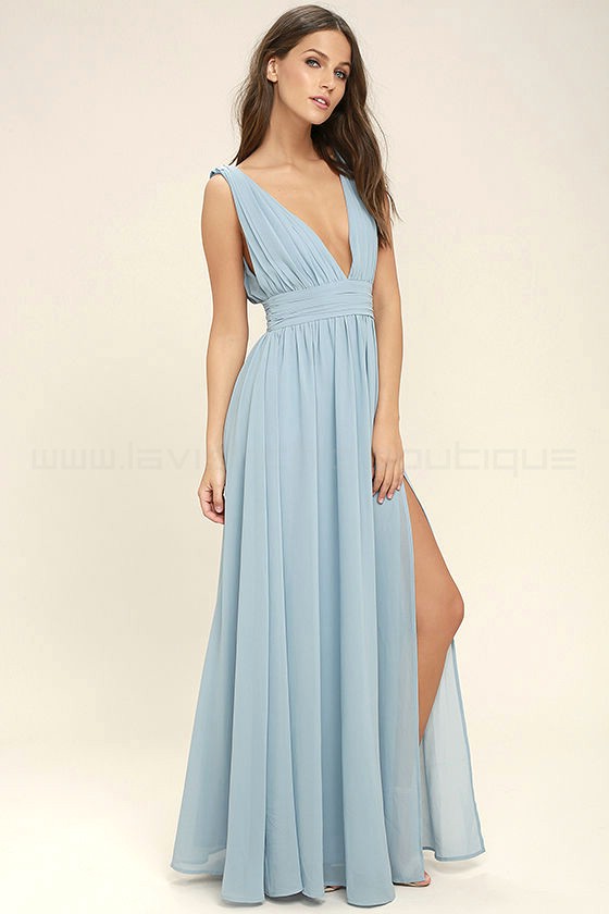 Heavenly Hues Light Blue Maxi Dress